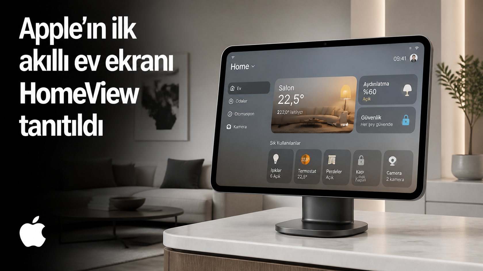 Apple’ın ilk akıllı ev ekranı HomeView tanıtıldı